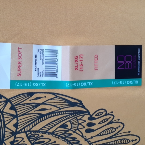 NWT No Bo Long Sleeve Mustard Owl Top - Picture 4 of 8